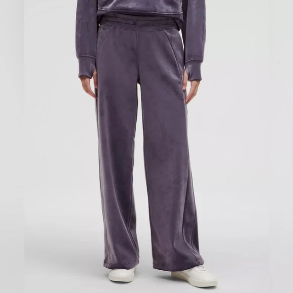 Lululemon✨NEW✨Scuba Mid-Rise Wide-Leg Pant✨NWOT✨Velvet✨Nightfall Purple✨XL - Picture 1 of 8